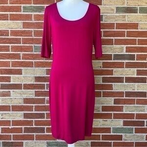 Diane Von Furstenberg Fuchsia Pink 1/2 Sleeve Dress 👗